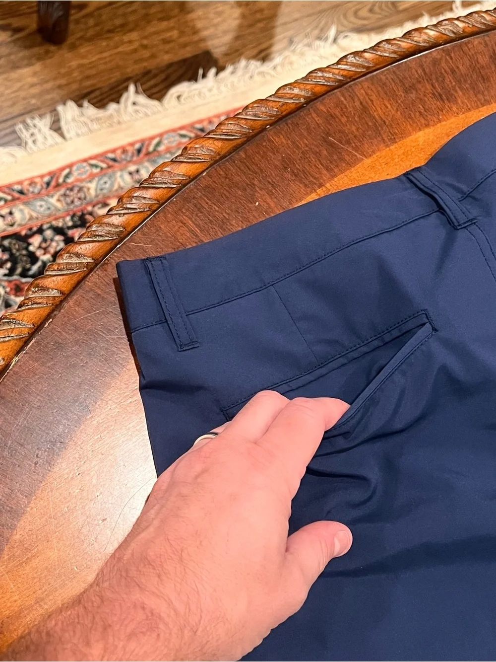 NEW $129 Bonobos Tailored Fit Golf Pants Navy 33x34 Lightweight Flat Front Taper